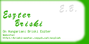 eszter briski business card